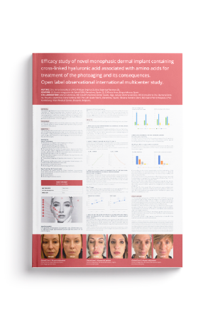 Efficacy study of novel monophasic dermal implant containing cross-linked hyaluronic acid associated with amino acids for treatment of the photoaging and its consequences. Open label observational international multicenter study.